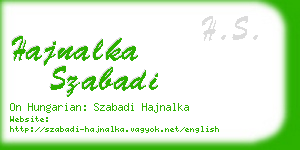 hajnalka szabadi business card